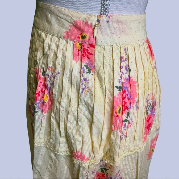 NWT LoveShackFancy ‘Hestia’ Floral Midi Skirt in “Mellow Yellow” Size 0 - Picture 7 of 16